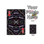 Dark Ethnic Sharp Bold Pattern Playing Cards 54 (Mini)  Front - HeartK