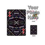 Dark Ethnic Sharp Bold Pattern Playing Cards 54 (Mini)  Front - Diamond4