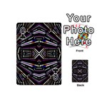 Dark Ethnic Sharp Bold Pattern Playing Cards 54 (Mini)  Front - ClubQ