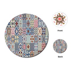 Deco Heritage Mix Playing Cards (round)  by Mariart