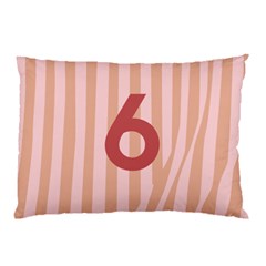 Number 6 Line Vertical Red Pink Wave Chevron Pillow Case (two Sides) by Mariart