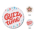 Question Mark Quiz Time Playing Cards (Round)  Front