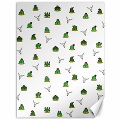 Cactus Pattern Canvas 36  X 48   by Valentinaart