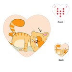 Even Cat Hates Monday Playing Cards (Heart)  Front