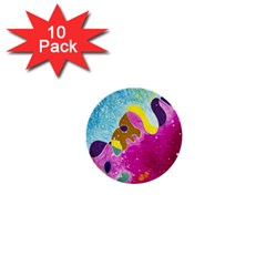 Fabric Rainbow 1  Mini Buttons (10 Pack)  by Mariart