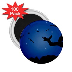 Nightscape Landscape Illustration 2 25  Magnets (100 Pack)  by dflcprints