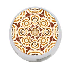 Brown And Tan Abstract 4-port Usb Hub (one Side) by linceazul