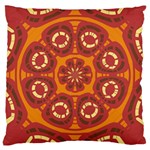Dark Red Abstract Large Cushion Case (Two Sides) Back