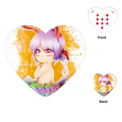 Easter Bunny Girl Playing Cards (heart)  by Catifornia