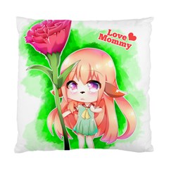 Happy Mother s Day Furry Girl Standard Cushion Case (two Sides) by Catifornia