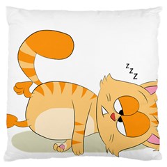 Even Cat Hates Monday Large Cushion Case (two Sides) by Catifornia