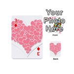 Heart Stripes Symbol Striped Playing Cards 54 (Mini)  Front - Diamond3