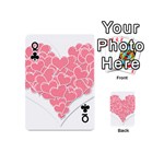 Heart Stripes Symbol Striped Playing Cards 54 (Mini)  Front - ClubQ