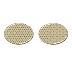 Star Basket Pattern Basket Pattern Cufflinks (oval) by Nexatart