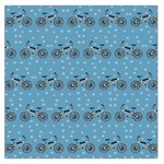 Bicycles Pattern Large Satin Scarf (Square) Front