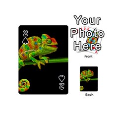 Chameleons Playing Cards 54 (mini)  by Valentinaart