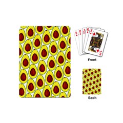 Avocados Seeds Yellow Brown Greeen Playing Cards (mini)  by Mariart