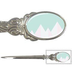 Montain Blue Snow Chevron Wave Pink Letter Openers by Mariart