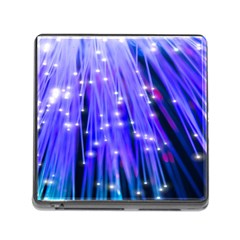 Neon Light Line Vertical Blue Memory Card Reader (square) by Mariart