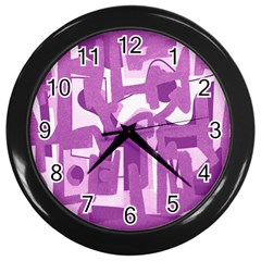 Abstract Art Wall Clocks (black) by ValentinaDesign