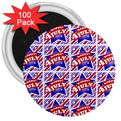 Happy 4th Of July Theme Pattern 3  Magnets (100 Pack) by dflcprints