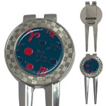 Zodiac Signs Planets Blue Red Space 3-in-1 Golf Divots Front