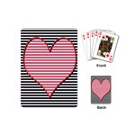 Heart Stripes Symbol Striped Playing Cards (Mini)  Back