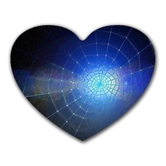 Network Cobweb Networking Bill Heart Mousepads by Nexatart