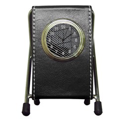 Abstract Architecture Pattern Pen Holder Desk Clocks by Nexatart