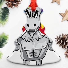 Angry Unicorn Christmas Tree Ornament (two Sides) by KAllan