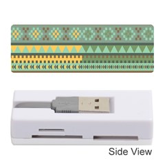 Bezold Effect Traditional Medium Dimensional Symmetrical Different Similar Shapes Triangle Green Yel Memory Card Reader (stick)  by Mariart