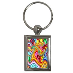 Rainbow Gnarls Key Chains (rectangle)  by WolfepawFractals