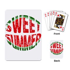 Watermelon - Sweet Summer Playing Card by Valentinaart