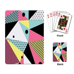 Geometric Polka Triangle Dots Line Playing Card by Mariart