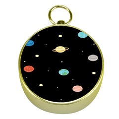 Planets Space Gold Compasses by Mariart