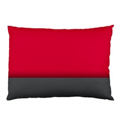 Red Gray Flag Line Horizontal Pillow Case by Mariart