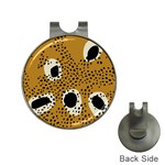 Surface Patterns Spot Polka Dots Black Hat Clips with Golf Markers Front
