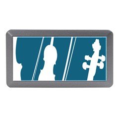 Violin Music Blue Memory Card Reader (mini) by Mariart