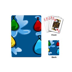 Water Balloon Blue Red Green Yellow Spot Playing Cards (mini)  by Mariart