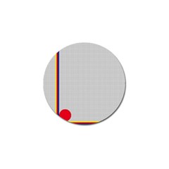 Watermark Circle Polka Dots Black Red Golf Ball Marker by Mariart