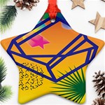 Leaf Star Cube Leaf Polka Dots Circle Behance Feelings Beauty Ornament (Star) Front
