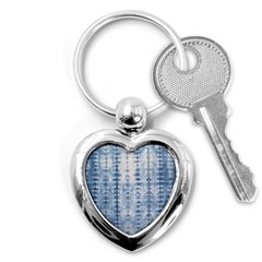 Indigo Grey Tie Dye Kaleidoscope Opaque Color Key Chains (heart)  by Mariart