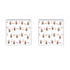 Insulated Owl Tie Bow Scattered Bird Cufflinks (square) by Mariart