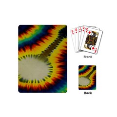 Red Blue Yellow Green Medium Rainbow Tie Dye Kaleidoscope Opaque Color Playing Cards (mini)  by Mariart
