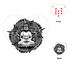 Ornate Buddha Playing Cards (heart)  by Valentinaart