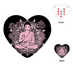 Ornate Buddha Playing Cards (heart)  by Valentinaart