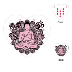 Ornate Buddha Playing Cards (heart)  by Valentinaart