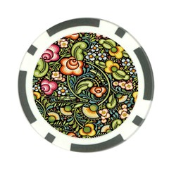 Bohemia Floral Pattern Poker Chip Card Guard (10 Pack) by BangZart