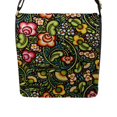 Bohemia Floral Pattern Flap Messenger Bag (l)  by BangZart