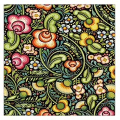 Bohemia Floral Pattern Large Satin Scarf (square) by BangZart